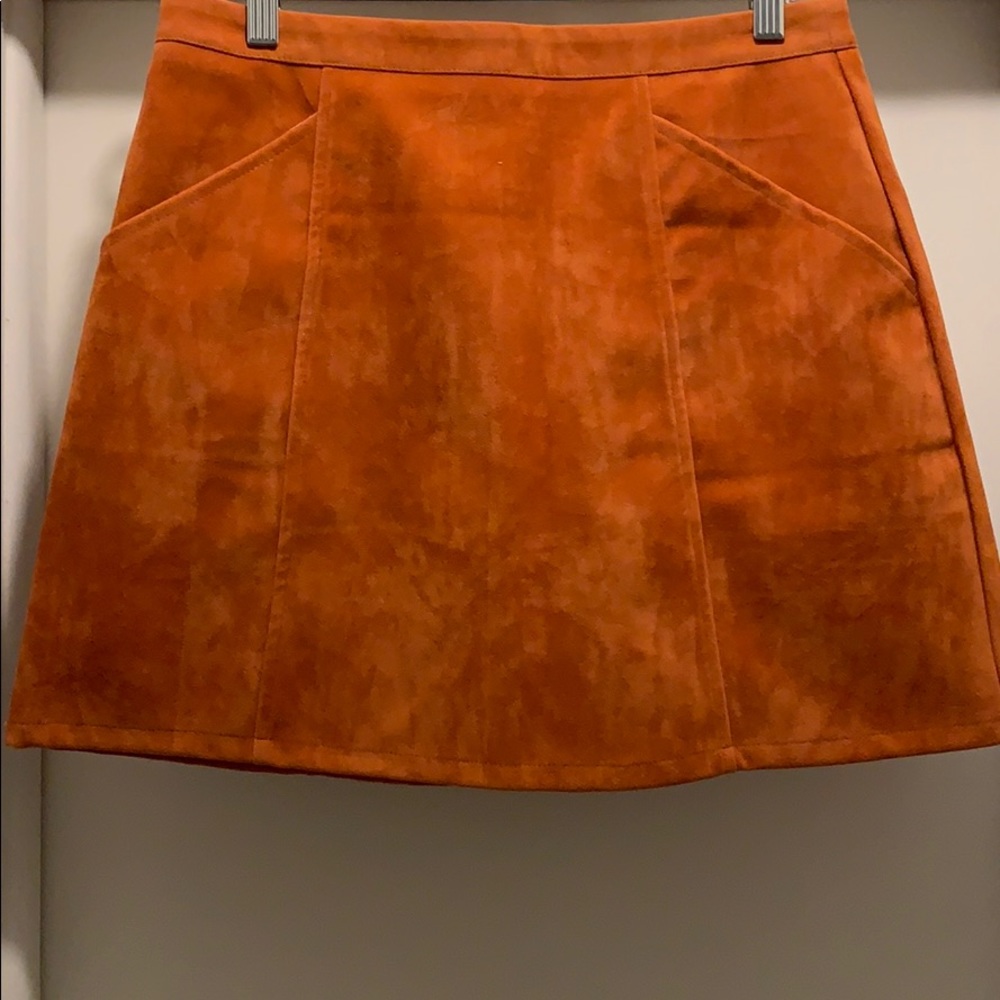 !Orange Suede Skirt